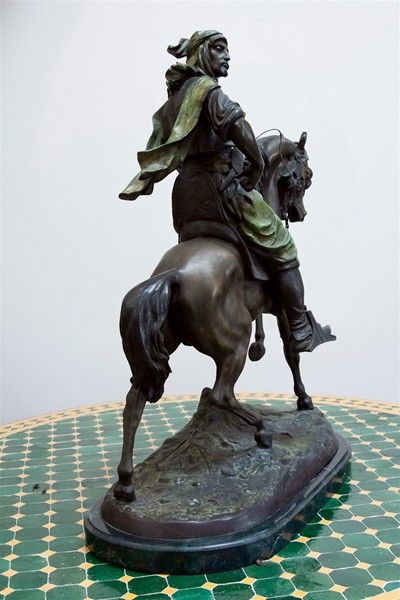 Orientalist Bronze of Arab on Horseback 1