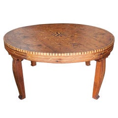 Antique Moroccan Inlaid Coffee Table