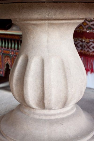 20th Century Moroccan Marble and Stone Mosaic Table, Indoor or Outdoor