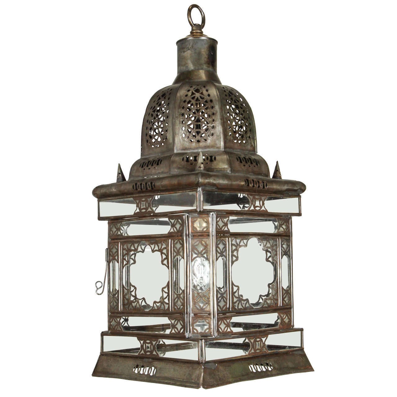 Cut Glass Moroccan Moorish Hanging Glass Lantern set of 4