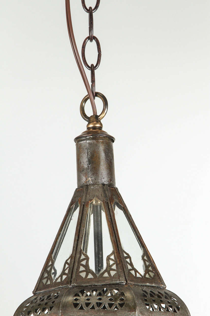 clear glass moroccan lantern