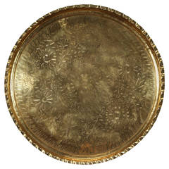 Vintage Collector Polished Brass Tray