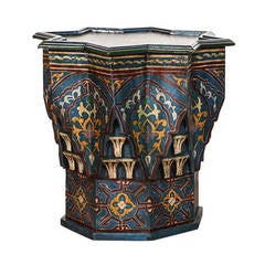 Moroccan Star Shape Blue Side Table