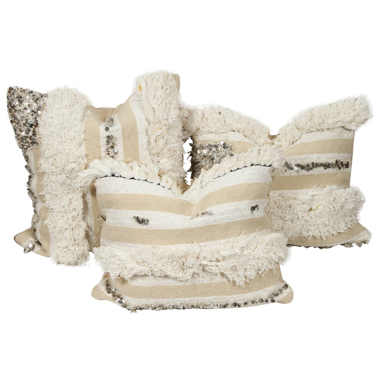 Set of Three Moroccan Wedding Throw Pillows at 1stdibs