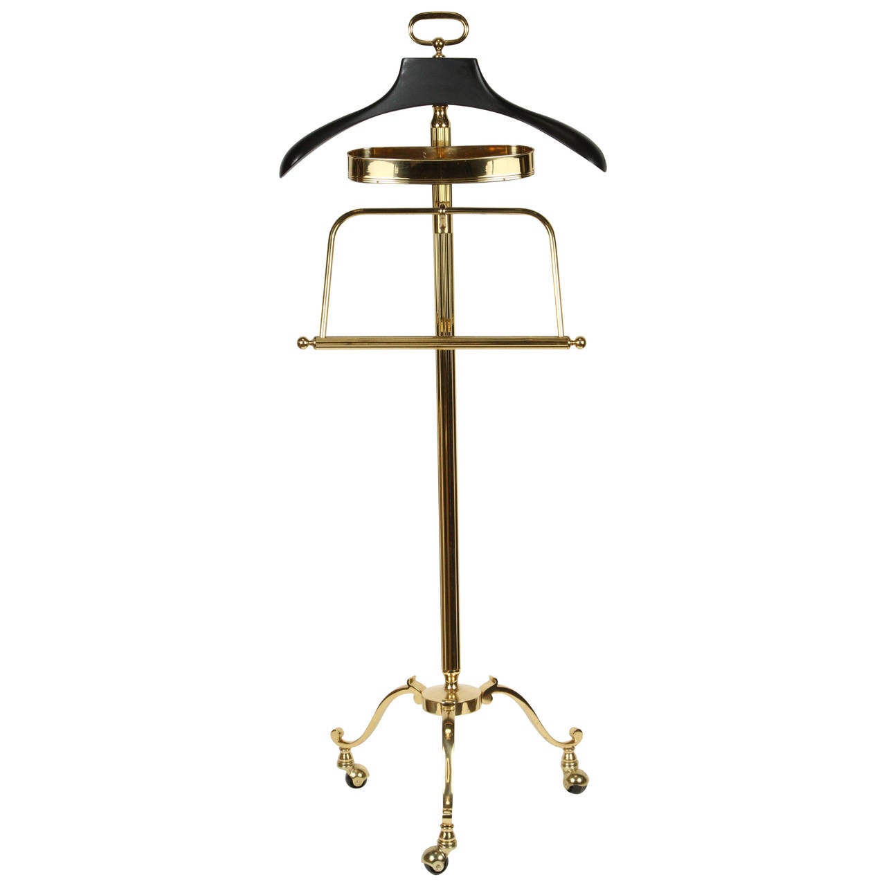 Stylish Gentleman Brass Valet Stand in Style at 1stdibs