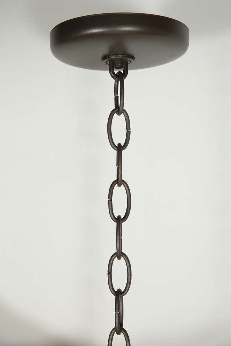 Large Moroccan Brass Hanging Lamp 5