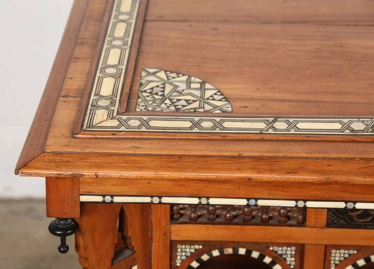 19th Century Syrian Moorish Middle Eastern Console Table