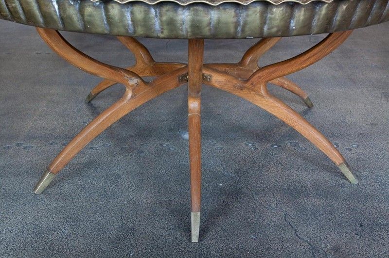 Moroccan Brass Tray Table 1