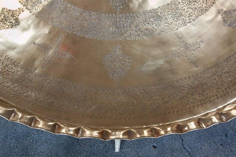 Moroccan Brass Tray Table 3