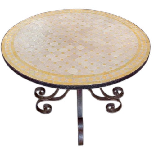 Mosaic Round Tile Table,  Indoor or Outdoor use