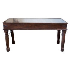 Vintage Anglo Indian Library Console Table