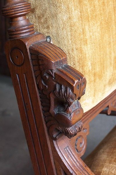 English Anglo Indian Style Library or Fireplace  Side Chair