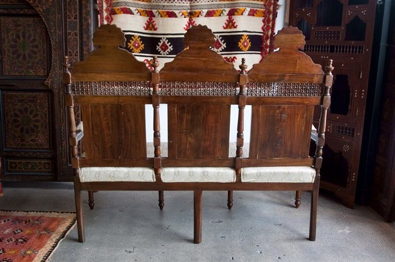 Syrian Settee Inlaid With Mother of Pearl 1