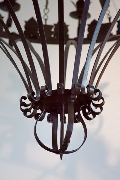 Forged Giant Wrought Iron French Chandelier