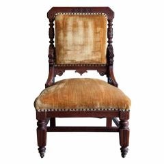 Anglo Indian Style Library or Fireplace Side Chair