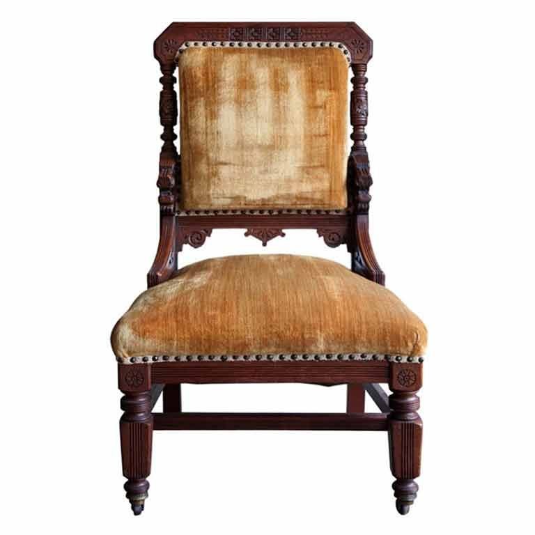 Anglo Indian Style Library or Fireplace  Side Chair