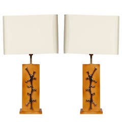 Coppia di lampade di Robert Phandeve
