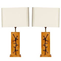 Retro Pair of Lamps by Robert Phandeve