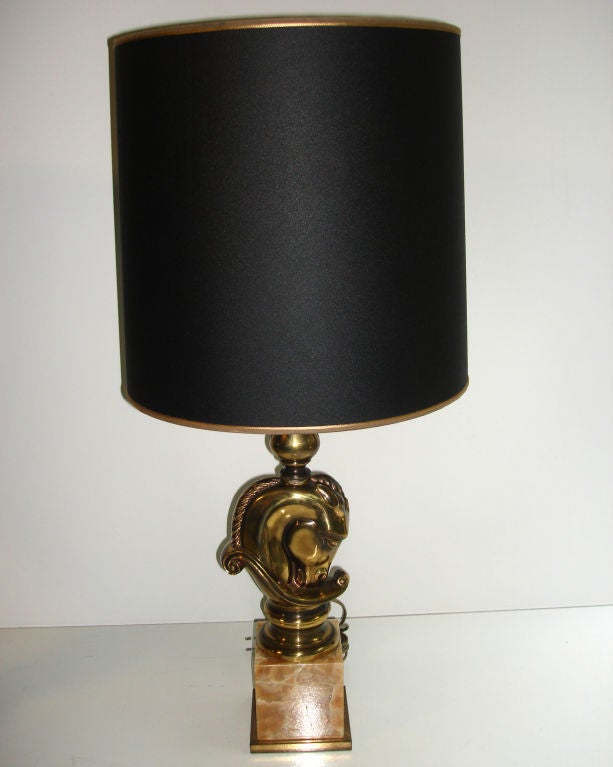Late 20th Century Maison Charles, Pair of Large Bronze Lamps For Sale