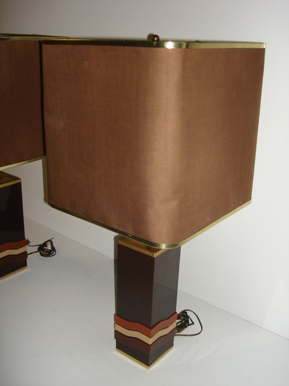 French Pierre Cardin Pair of Table Lamps For Sale