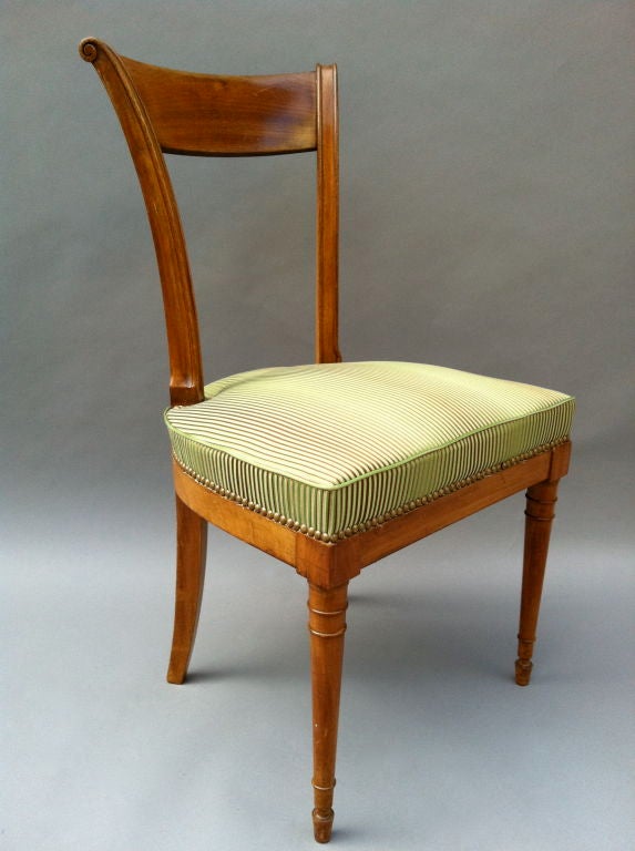 Important Set of Eight Directoire Jansen Model Chairs in Mahogany In Excellent Condition In Saint-Ouen, FR