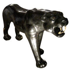 Unusual Panther covered in leather