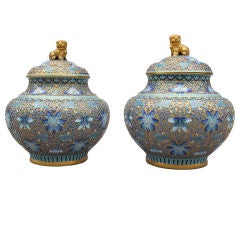 Pair of covered pots