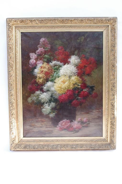 Large Oil On Canvas Signed E. Maire