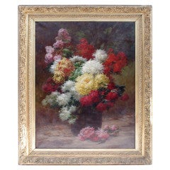 Large Oil On Canvas Signed E. Maire
