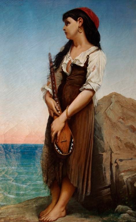 "Gipsy with a mandolin"