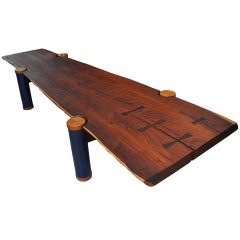 Rosewood Slab Bench by Richard Patterson