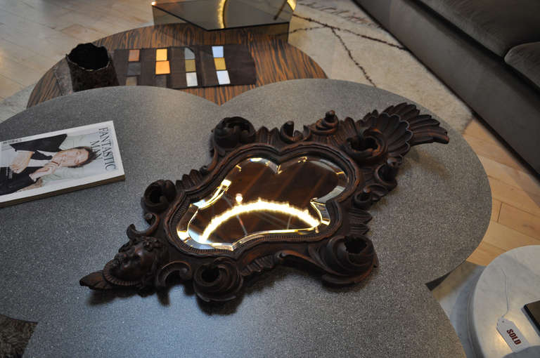 20th Century Carved Walnut Mirror 2