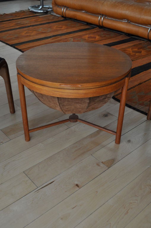 Norwegian 1960's Teak Sewing Table by Rastad Og Relling