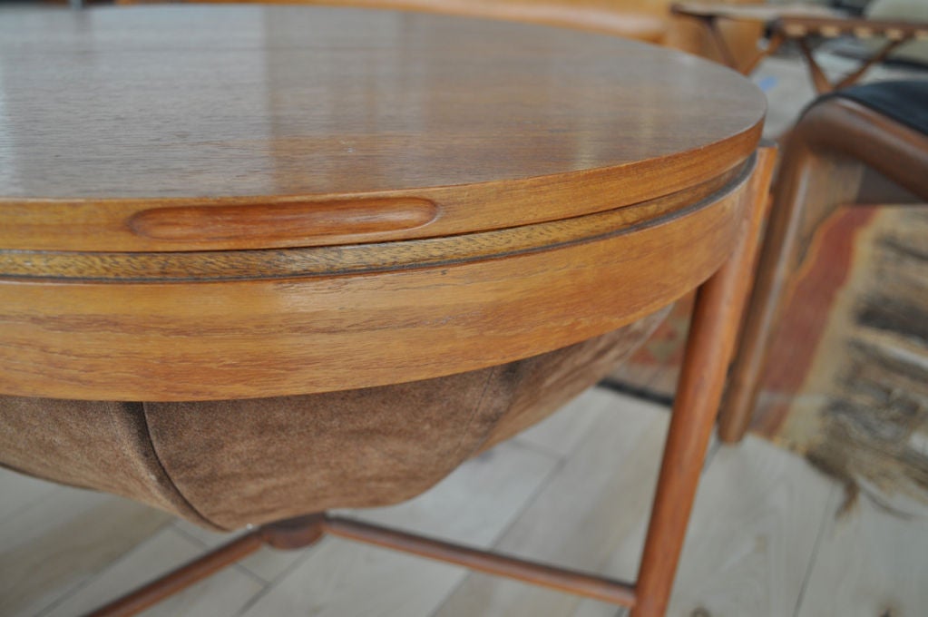 1960's Teak Sewing Table by Rastad Og Relling 3