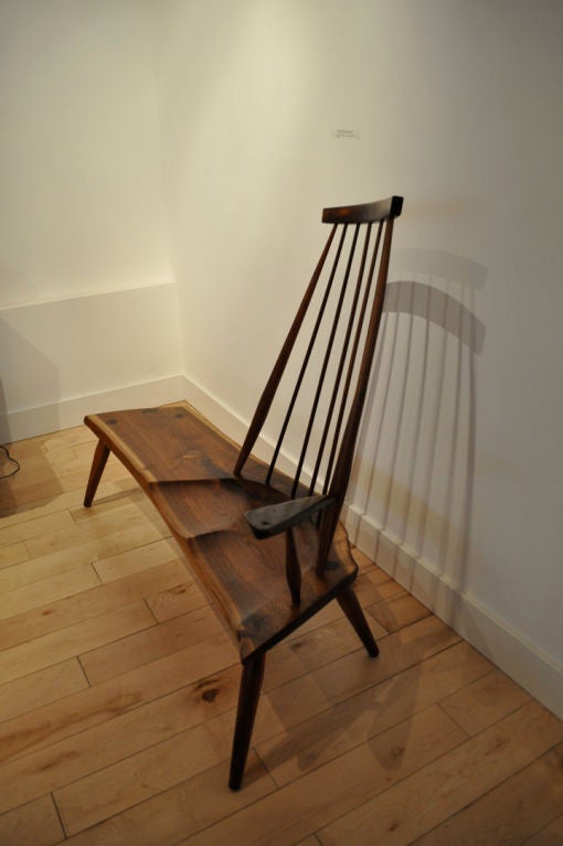 American Walnut Slab Bench by Richard Patterson