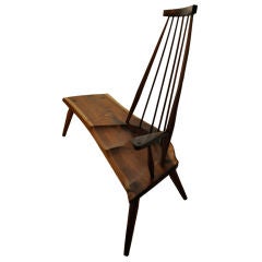 Walnut Slab Bench by Richard Patterson