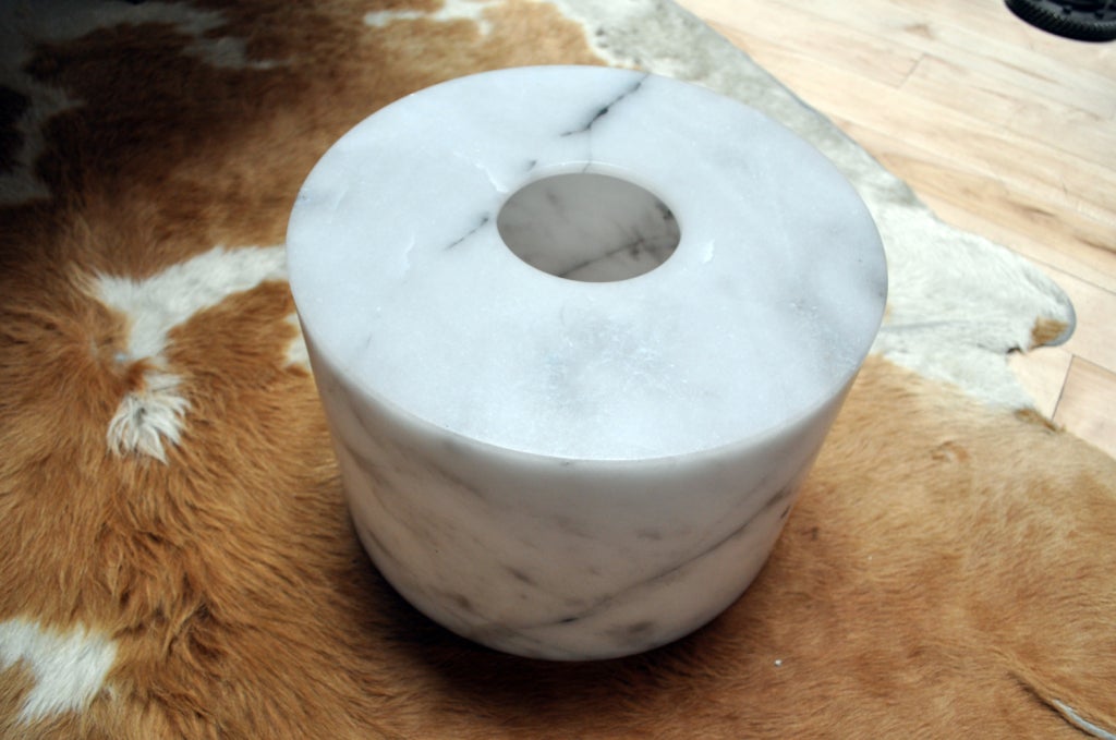 White and Black Marble Lamp by GC 1