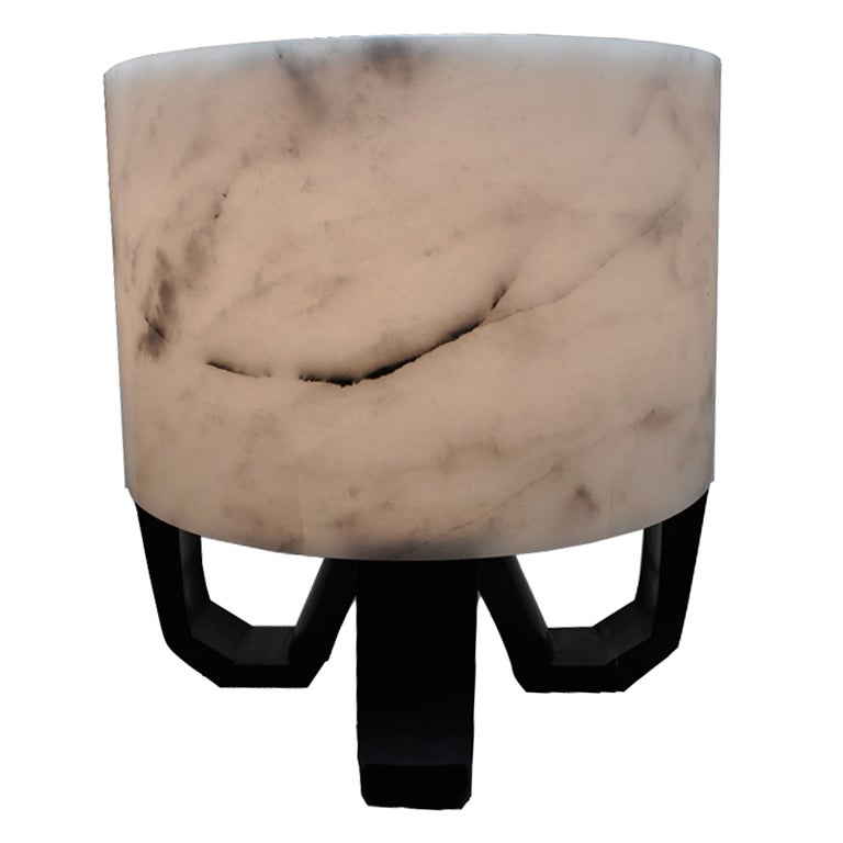 White and Black Marble Lamp by GC