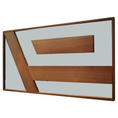 1970's Wood Mirror