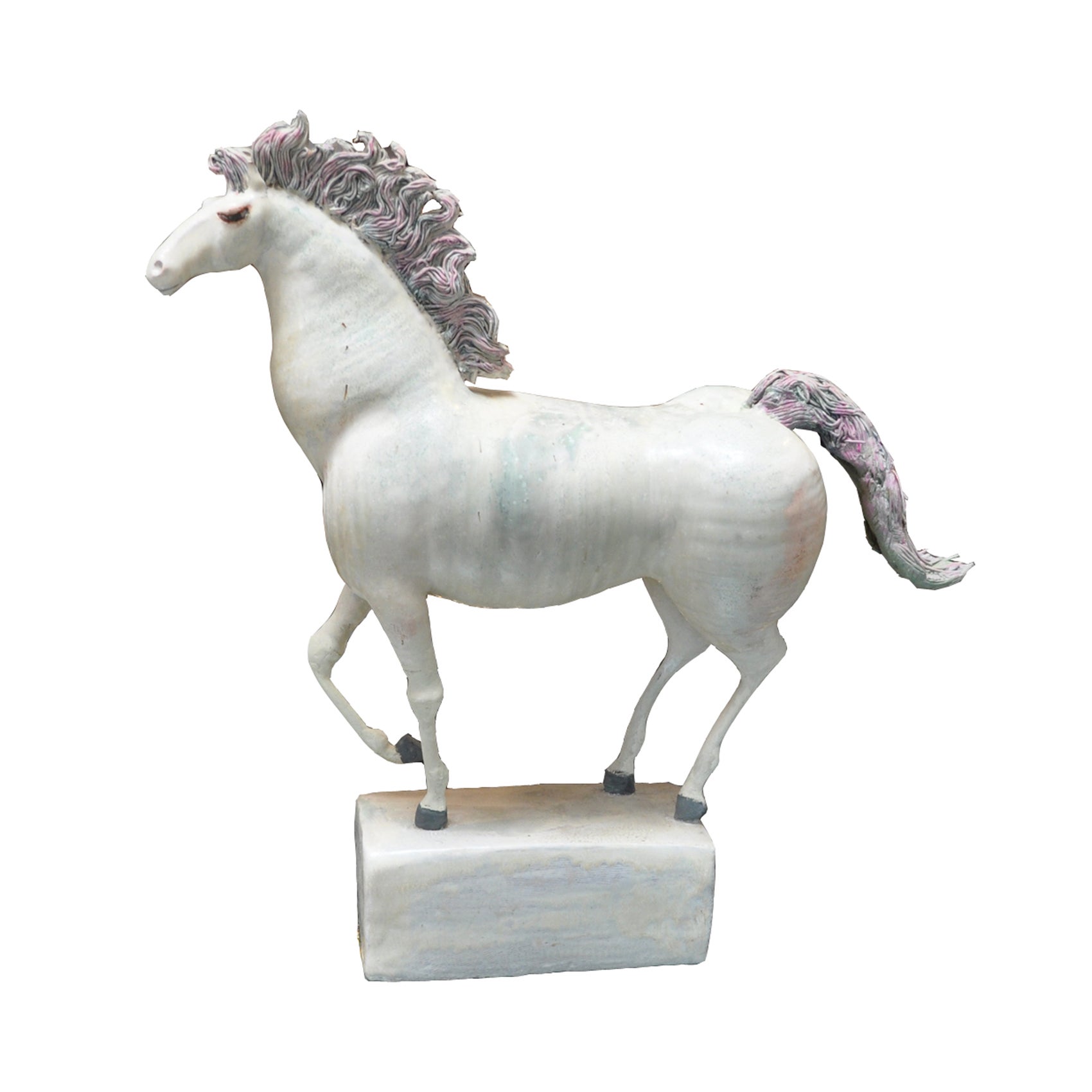 Mid Century Ceramic Horse Sculpture