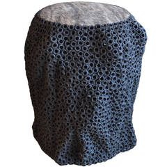 Pierced Stoneware Stool or Table by GC 10