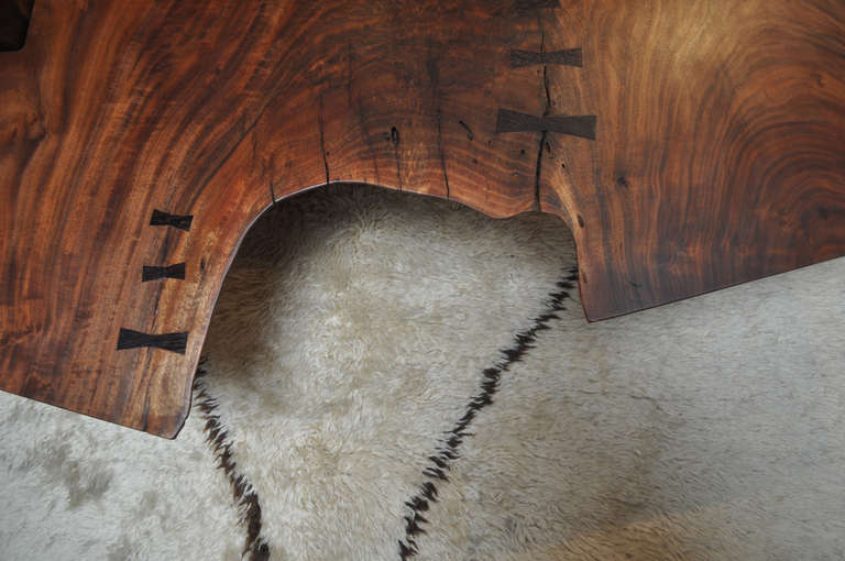 Large Scale Walnut Slab Coffee Table by Richard Patterson 1