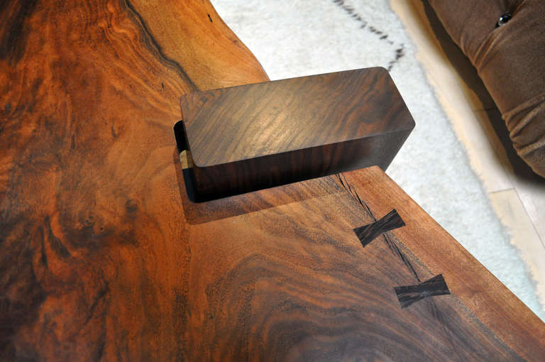 Large Scale Walnut Slab Coffee Table by Richard Patterson 2