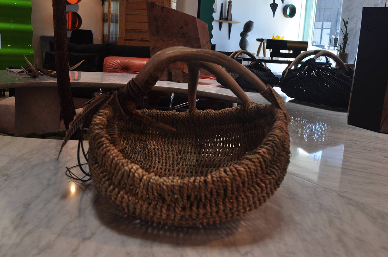 Modern Custom Deer Antler Basket