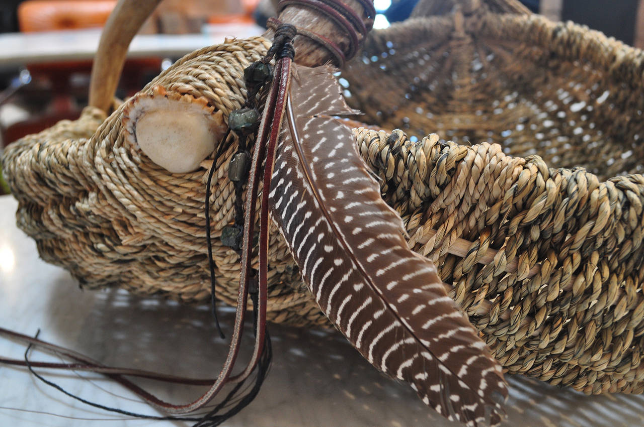 Feathers Custom Deer Antler Basket