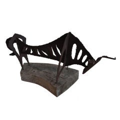 1960's Metal Bull Sculpture