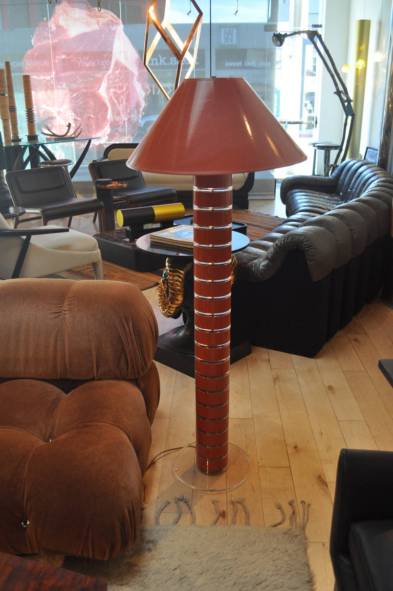 Stacked Lucite Floor Lamp by Obtique