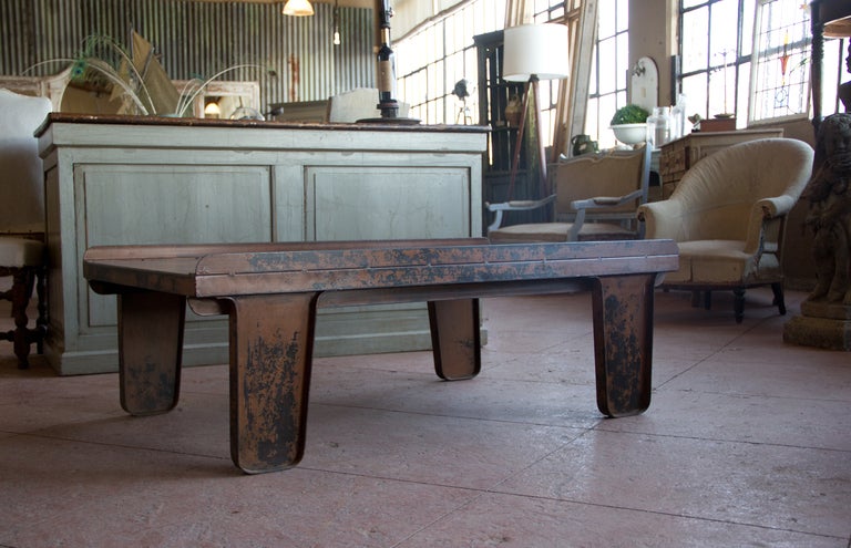 Mid-Century Modern Vintage English Industrial Coffee Table