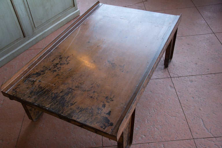 Metal Vintage English Industrial Coffee Table