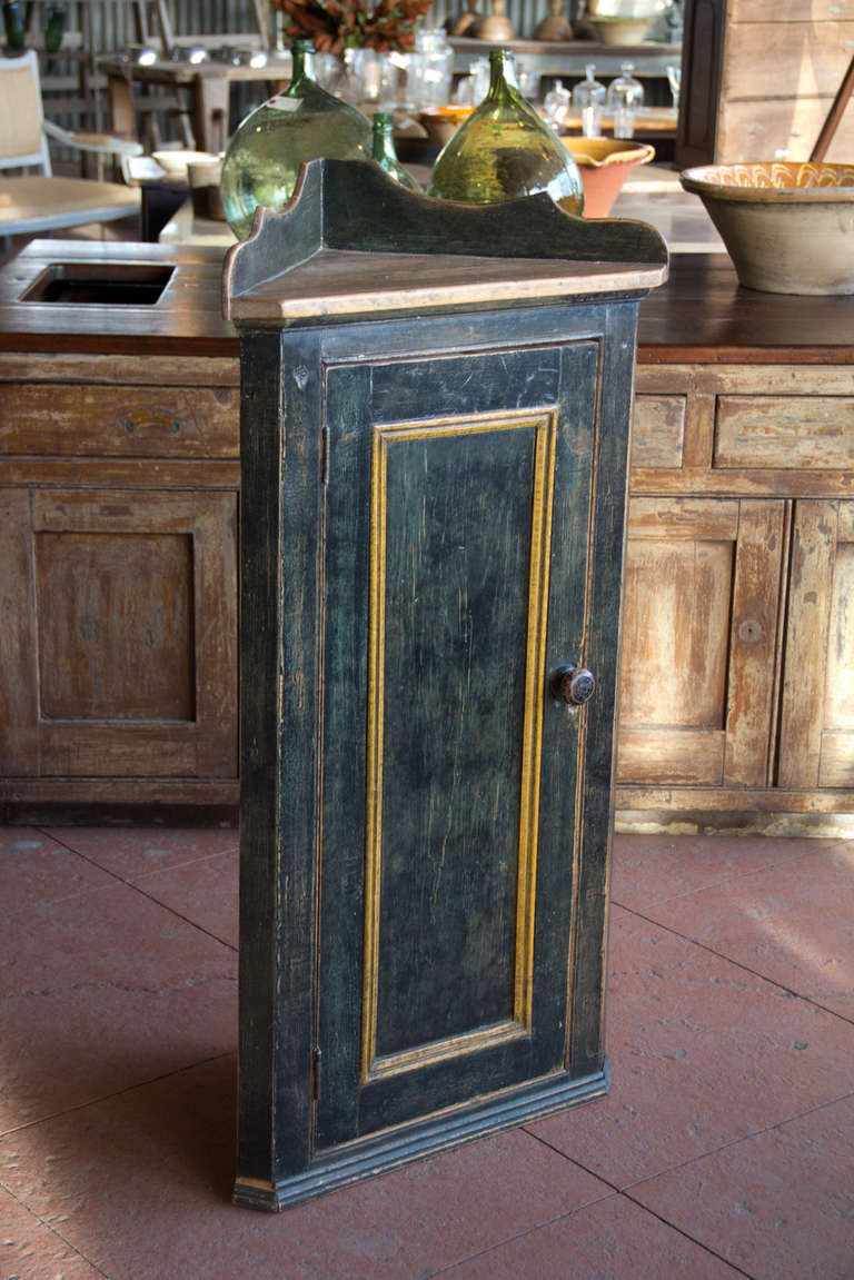 19th Century Quebec Corner Cupboard